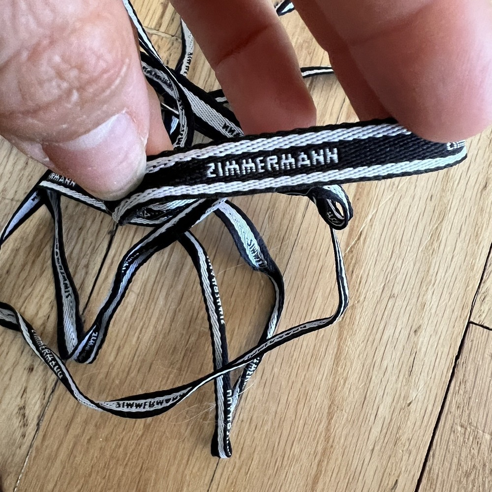 Zimmerman Pair‎ of Black and White Replacement Shoe Laces Slim 36"